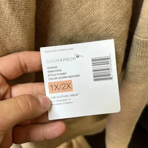 NWT Sag Harbor Sweater Size 1x/2x - Picture 5 of 8